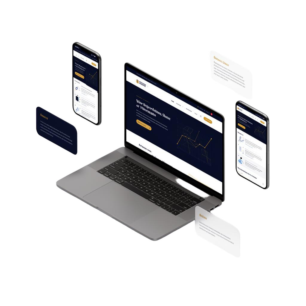 Multi-device website mockup